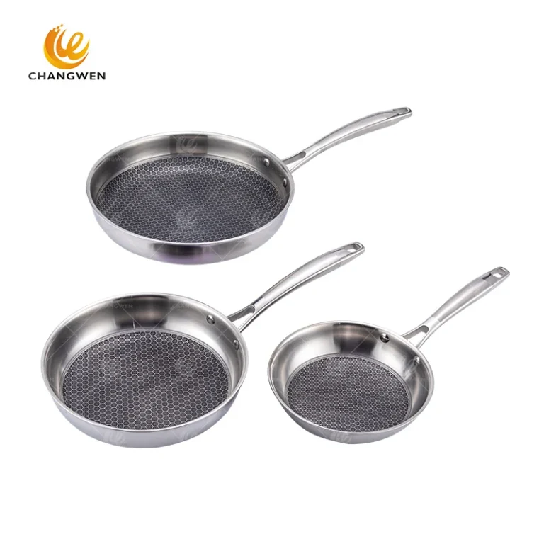 Honeycomb Stainless Steel Non Stick Wok Manufacturer