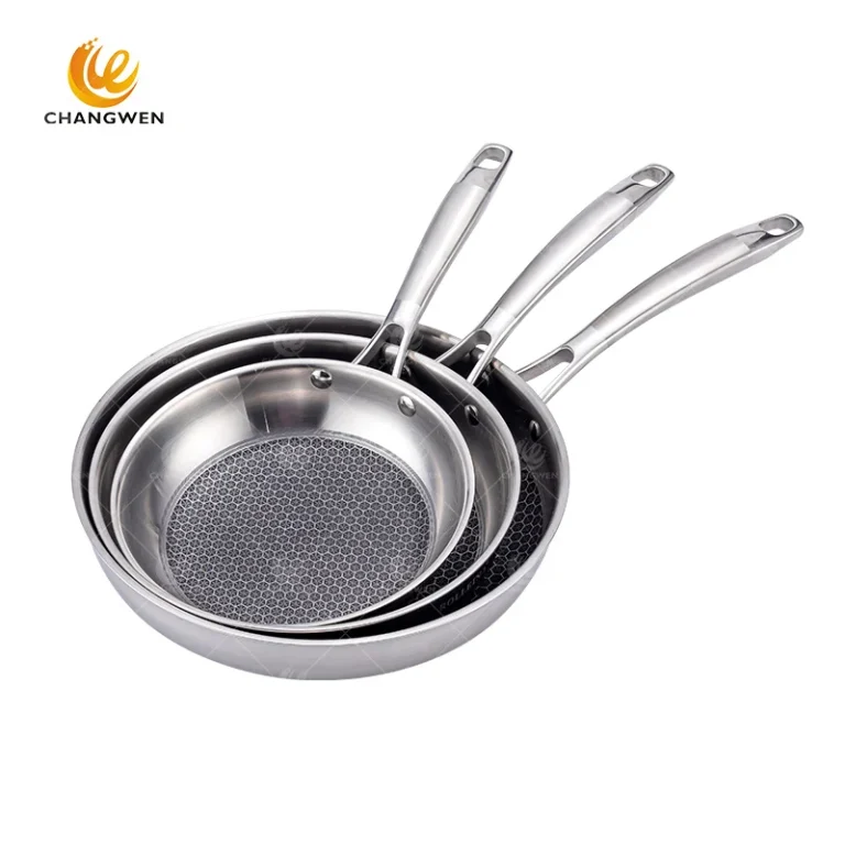 Honeycomb Stainless Steel Non Stick Wok Manufacturer