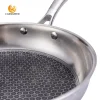 Honeycomb Stainless Steel Non Stick Wok Manufacturer