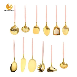 Stainless Steel Gold Kitchen Utensils Set Factory