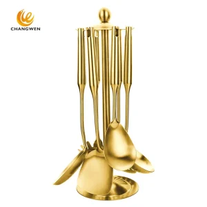 Stainless Steel Gold Kitchen Utensils Set Manufacturer