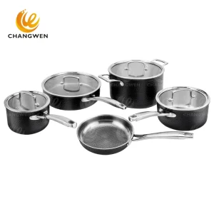 Tri-Ply Stainless Steel Hammered Kitchen Cookware manufacturers