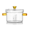 amber borosilicate glass stew pot