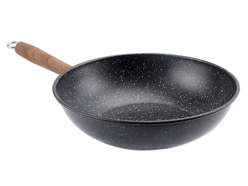 black marble ceramic coating carbon steel wok