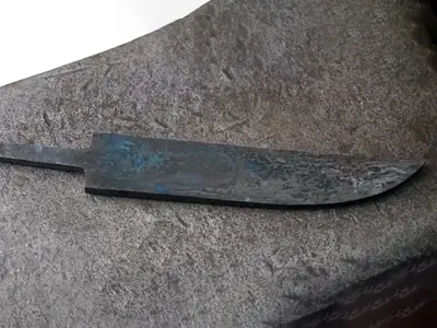 Damascus knife forming