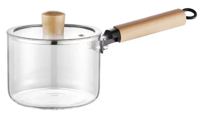 Transparent Glass Saucepan